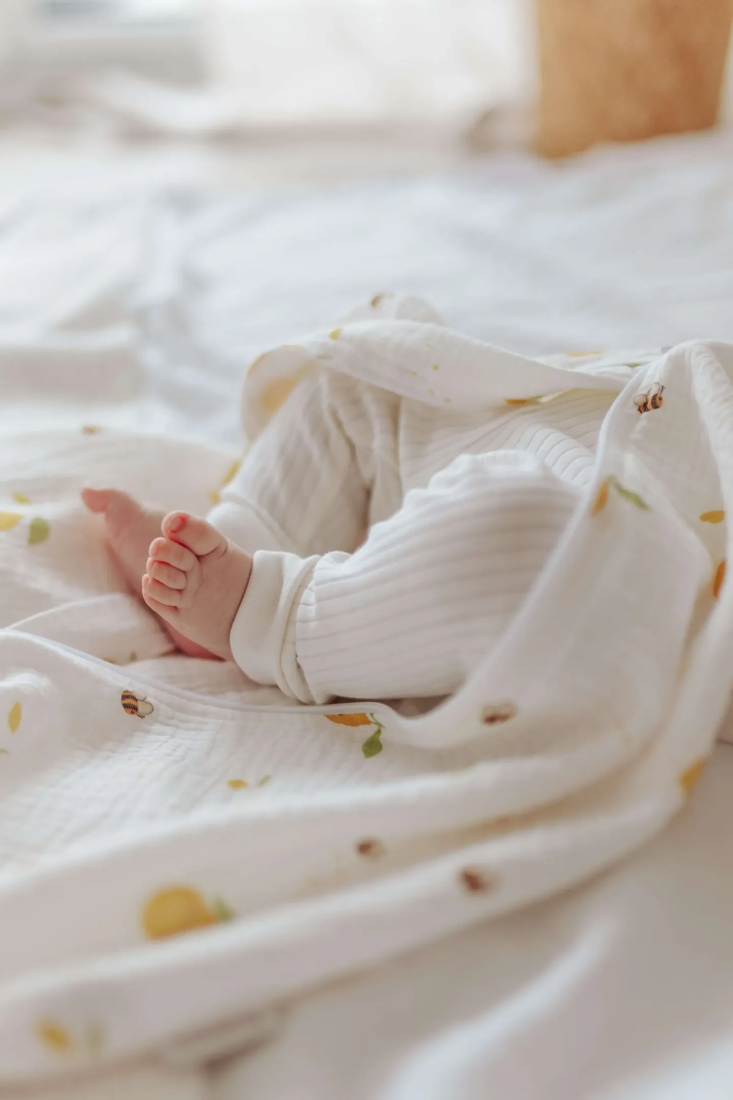 Komplet body kopertowe i spodenki Śmietankowy