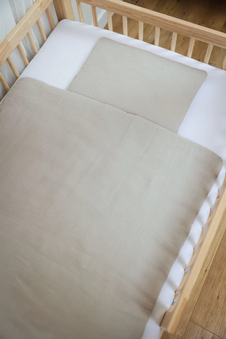 Poduszka do łóżeczka 40x60cm Muślin naturalny beż
