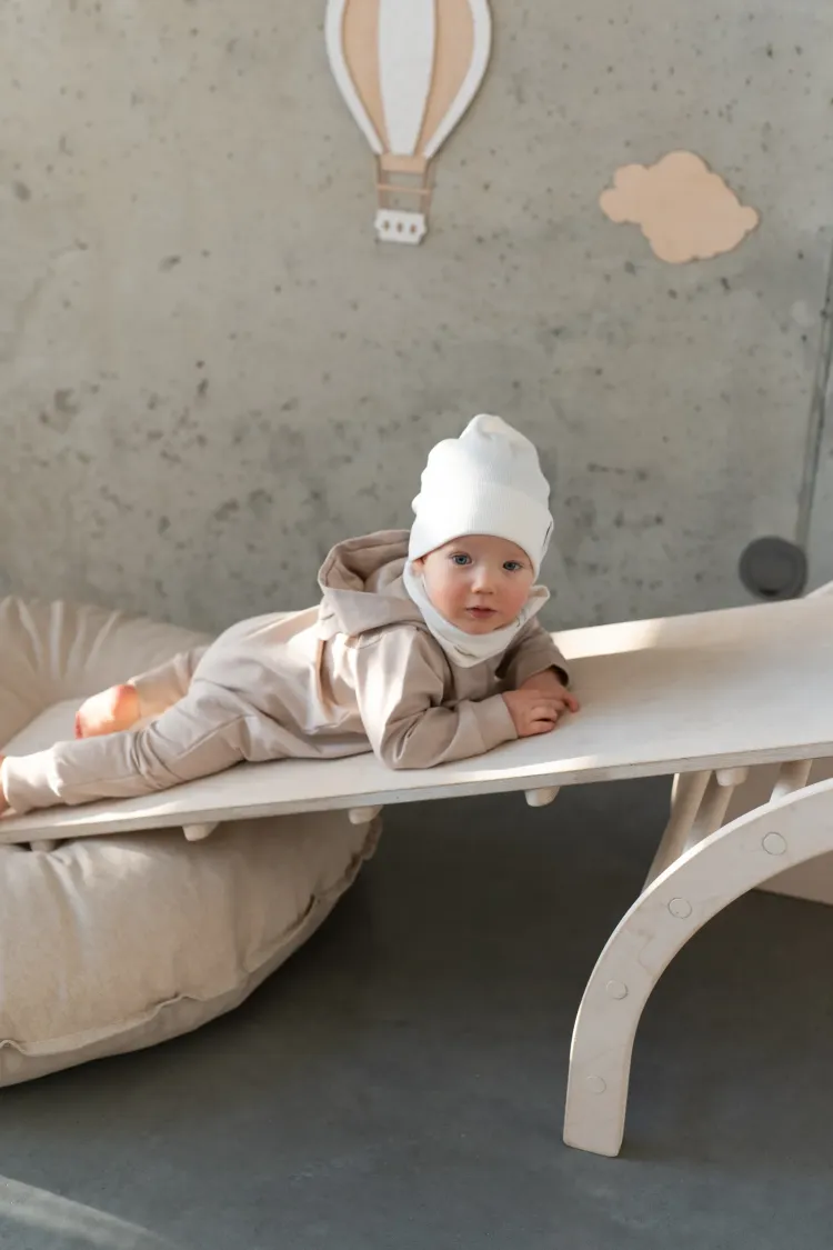 Czapka i komin - Śmietankowy
