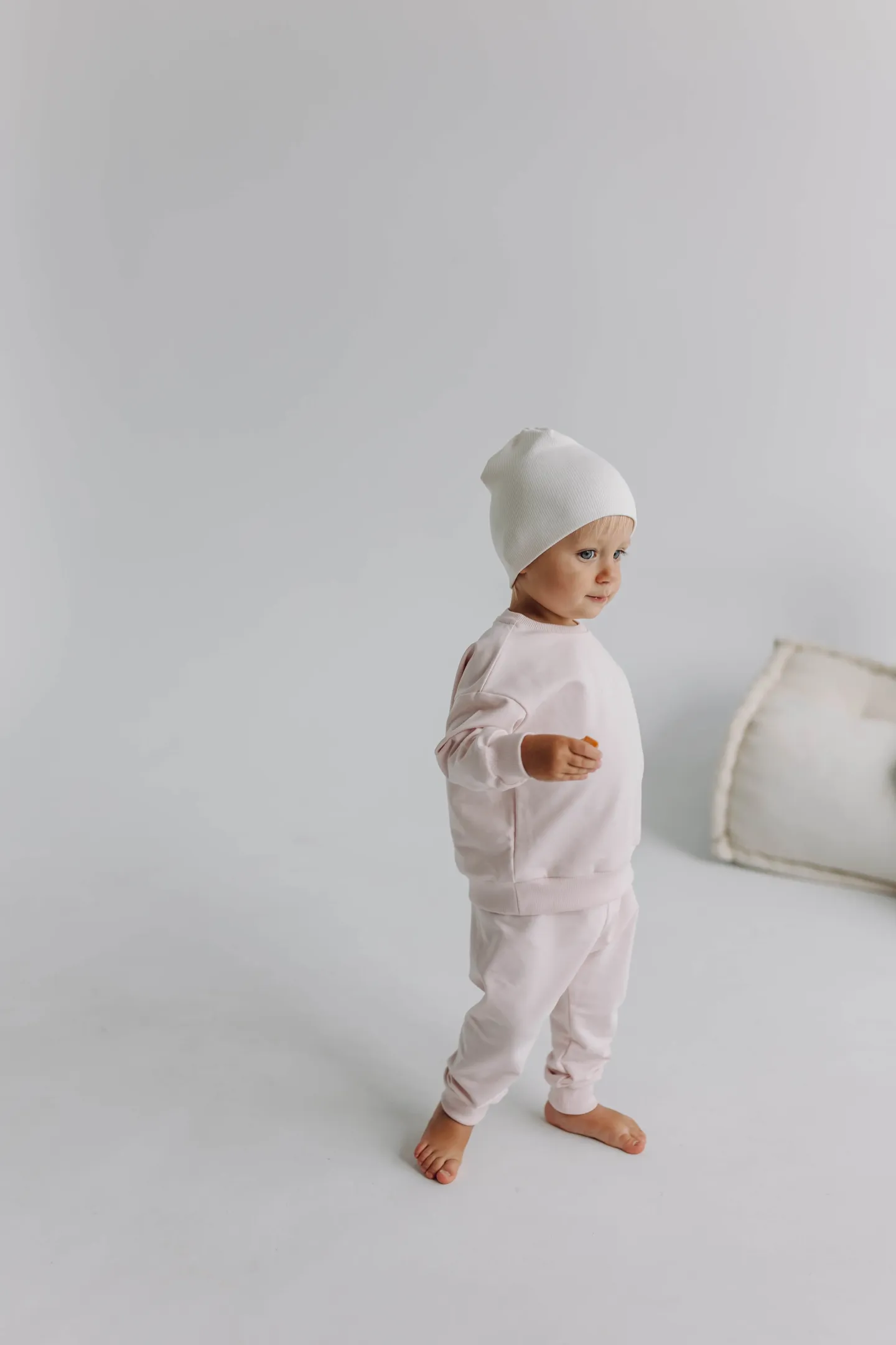 Czapka i komin - Ecru