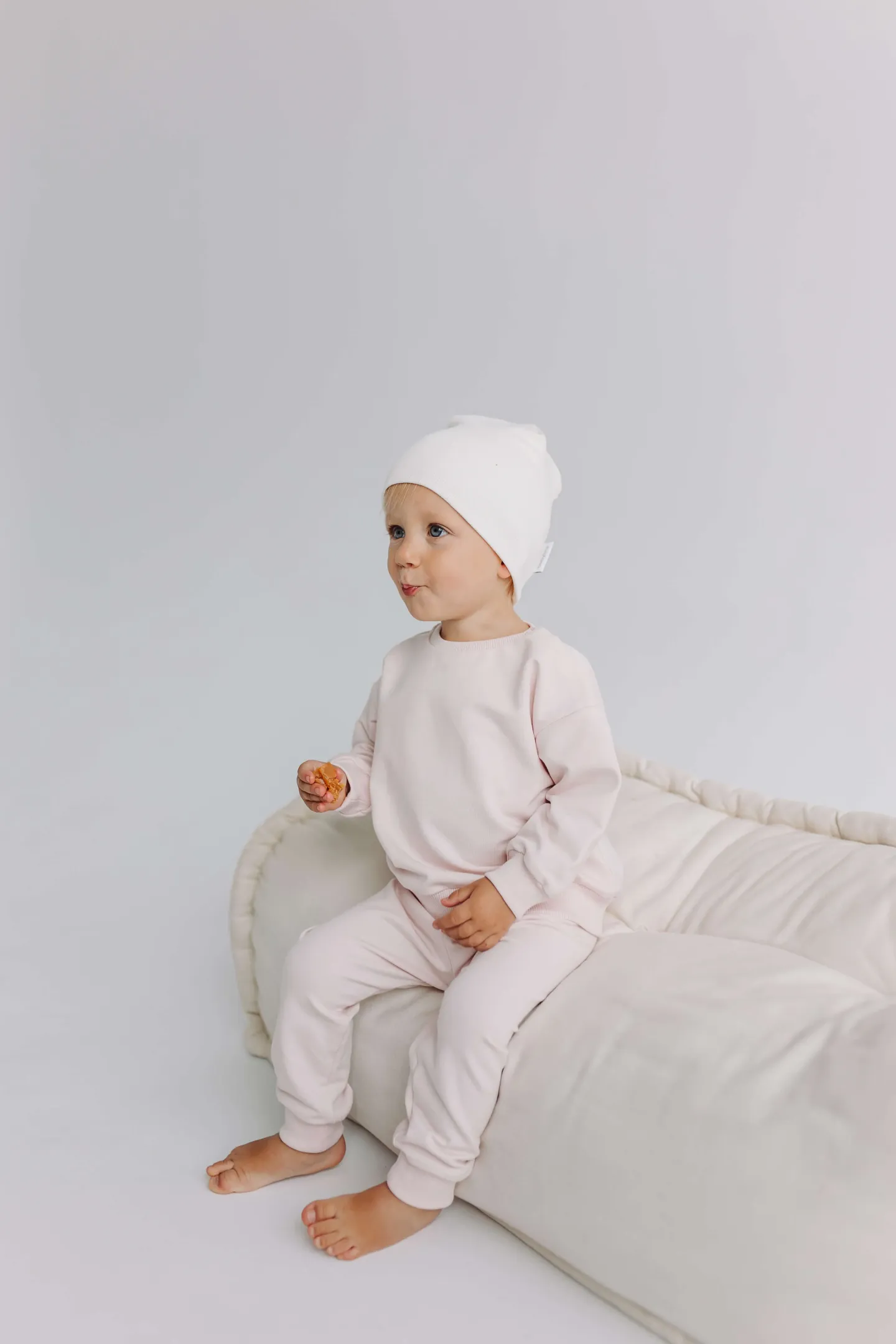Czapka i komin - Ecru
